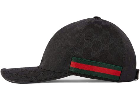 gucci black baseball hat|Gucci Original GG Canvas Baseball Hat with Web Black .